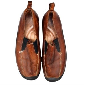 Keen Slip On Leather Flats Brown Size 7/37.5